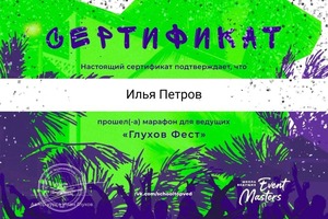 Диплом / сертификат №7 — Петров Илья Владимирович