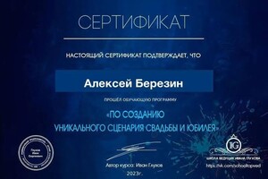 Диплом / сертификат №1 — Березин Алексей Сергеевич