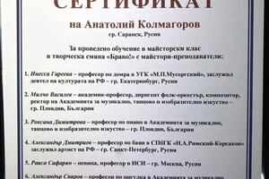 Диплом / сертификат №7 — Колмагоров Анатолий Евгеньевич