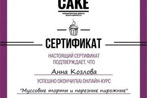 Диплом / сертификат №3 — Анна Козлова