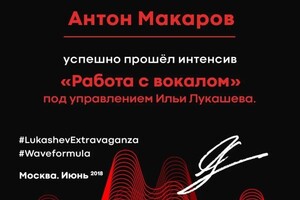 Диплом / сертификат №1 — Макаров Антон Николаевич