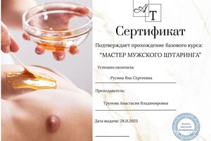 Диплом / сертификат №11 — Русина Яна Сергеевна