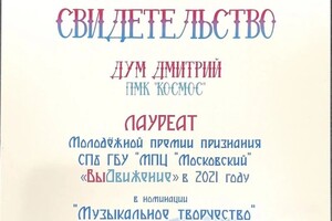 Диплом / сертификат №17 — Дум Дмитрий Викторович