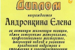 Диплом / сертификат №3 — Владимировна Андронкина Елена