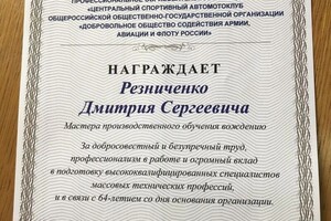 Диплом / сертификат №2 — Резниченко Дмитрий Сергеевич