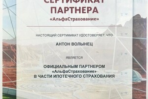 Диплом / сертификат №5 — Николаевич Волынец Антон