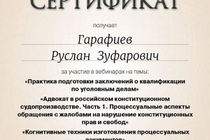 Диплом / сертификат №14 — Гарафиев Руслан Зуфарович