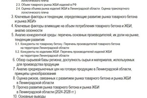 МИ рынка товарного бетона и изделий ЖБИ в Ленинградской области — Лисенков Евгений Владимирович