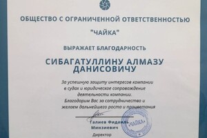 Диплом / сертификат №1 — Сибагатуллин Алмаз Данисович