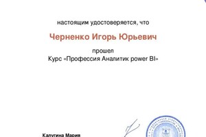 Диплом / сертификат №2 — Черненко Игорь Юрьевич