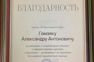 Диплом / сертификат №3 — Гомзяк Александр Антонович