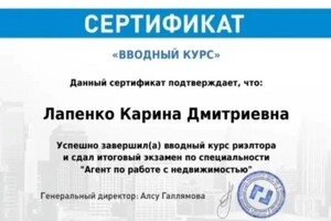 Диплом / сертификат №2 — Лапенко Карина Дмитриевна