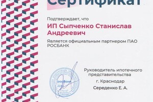 Диплом / сертификат №4 — Сыпченко Станислав Андреевич