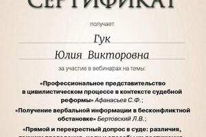 Диплом / сертификат №16 — Гук Юлия Викторовна