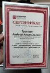 Диплом / сертификат №10 — Анатольевич Тростин Андрей