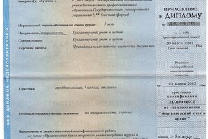 Диплом о высшем экономическом образовании — Аудита