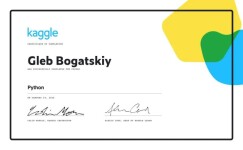 Python, Kaggle — Богатский Глеб Кириллович