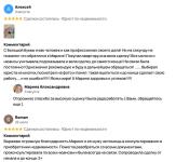 Отзывы о работе — Головачева Марина Александровна