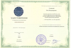 Диплом / сертификат №3 — Гулевский Олег Владимирович