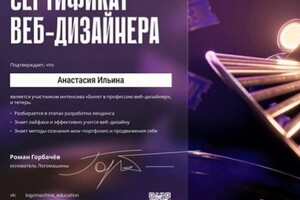 Диплом / сертификат №6 — Ильина Анастасия Андреевна