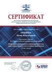 Диплом / сертификат №5 — Индивидуальный предприниматель Казакова Юлия Анатольевна