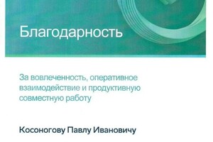 Диплом / сертификат №2 — Косоногов Павел Иванович