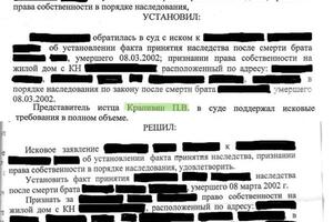 Спор о фактическом принятии наследства через 18 лет и признании права собственности на жилой дом.; Представлял интересы... — Крапивин Павел Владимирович