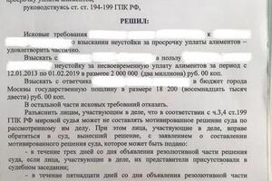 Взыскание неустойки за просрочку уплаты алиментов.; Представлял интересы Истца. — Крапивин Павел Владимирович