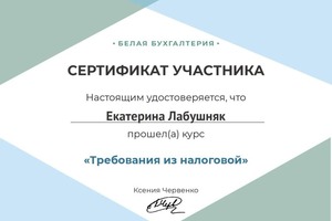 Диплом / сертификат №5 — Лабушняк Екатерина Игоревна