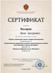 Диплом / сертификат №33 — Назарян Яков Артурович