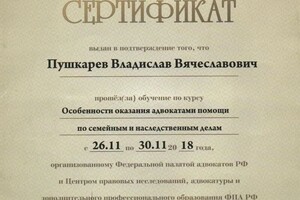 Диплом / сертификат №25 — Пушкарев Владислав Вячеславович