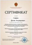 Диплом / сертификат №1 — Сафин Денис Ануварович