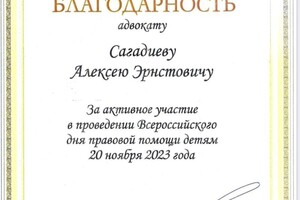 Диплом / сертификат №10 — Сагадиев Алексей Эрнстович