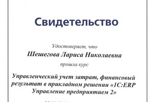 Управленчекий учет затрат и финансового результата 2005 — Шешегова Лариса Николаевна