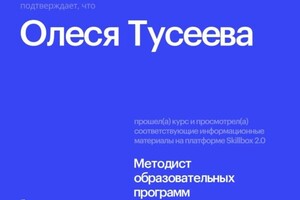 Диплом / сертификат №4 — Тусеева Олеся Владиславовна