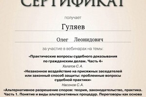 Гуляев Олег Леонидович — Диплом / сертификат №13