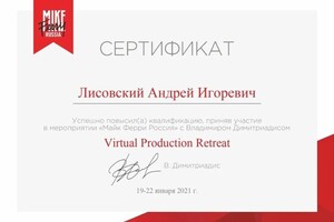 Диплом / сертификат №14 — Лисовский Андрей Игоревич