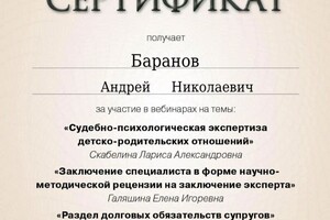 Диплом / сертификат №5 — Индивидуальный предприниматель Баранов Андрей Николаевич