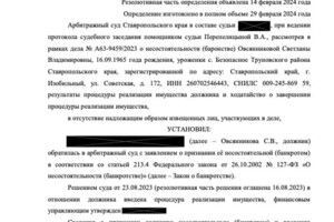 Михейкин Максим Владиславович — Определение суда о списание долгов — Портфолио №1