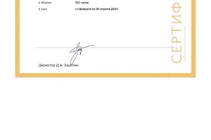 Шубина Наталья Игорьевна — Диплом / сертификат №1