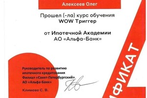 Диплом / сертификат №41 — Алексеев Олег Владимирович