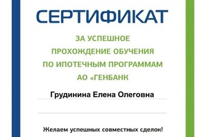 Диплом / сертификат №21 — Грудинина Елена Олеговна