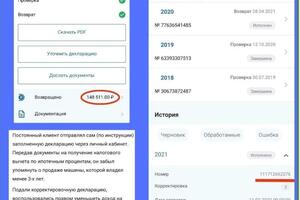 Постоянный клиент отправлял сам (по инструкции) заполненную декларацию через личный кабинет. Передав документы на... — Корнева Анастасия Юрьевна