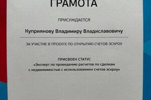 Диплом / сертификат №3 — Куприянов Владимир Владиславович