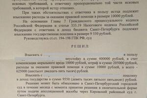 Решение по делу о взыскании с компании застройщика неустойку за нарушение сроков сдачи квартиры. — Кузьмин Сергей Игоревич