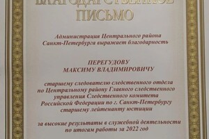 Диплом / сертификат №2 — Перегудов Максим Владимирович