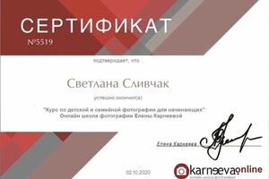 Диплом / сертификат №7 — Сливчак Светлана Сергеевна