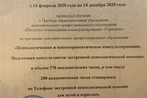 Диплом / сертификат №1 — Тарасенко Элона Андреевна