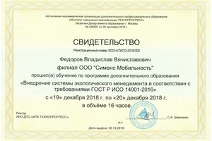 Диплом / сертификат №11 — Safety works
