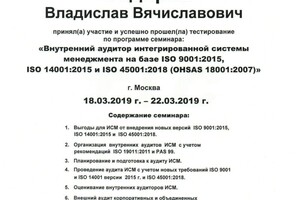 Диплом / сертификат №2 — Safety works